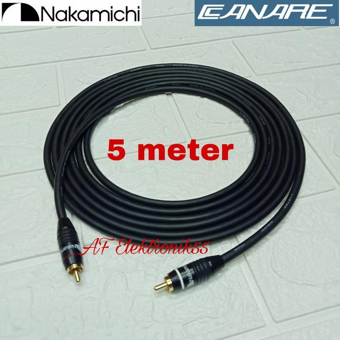 TERLARIS Kabel Canare Made In Japan Jack RCA To RCA 5 Meter Selamat Berbelanja