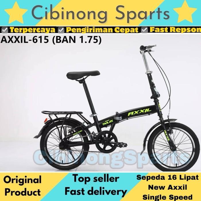 TERLARIS Sepeda Lipat 16 Axxil Single Speed New Product Good Quality Selamat Berbelanja