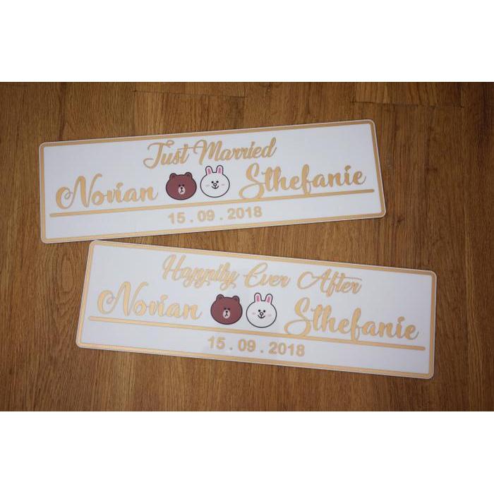Custom Plat Nomor Wedding (Wedding Car Plate Number)