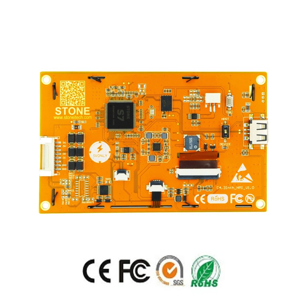 . Display Layar Modul Lcd Tft Panel Sentuh Kapasitif 4.3 Inci Untuk -