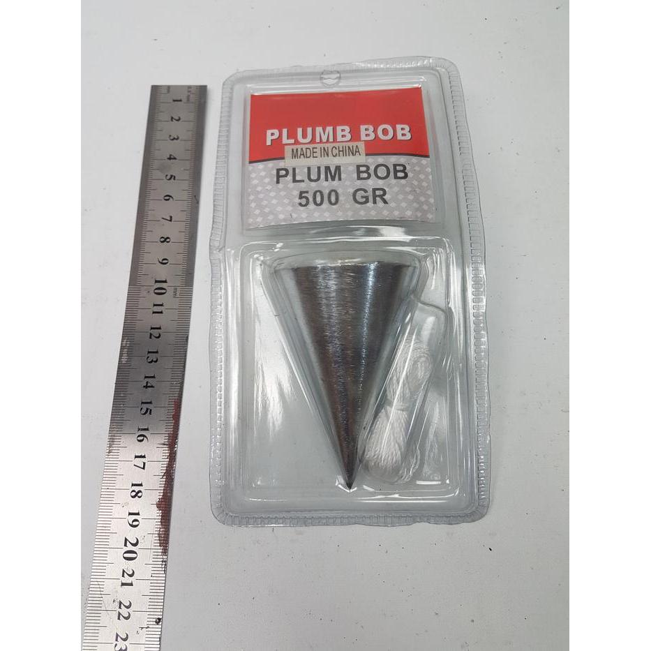 BANDUL LOT BESI 500 GRAM / LOT TUKANG BANGUNAN / PLUMB BOB