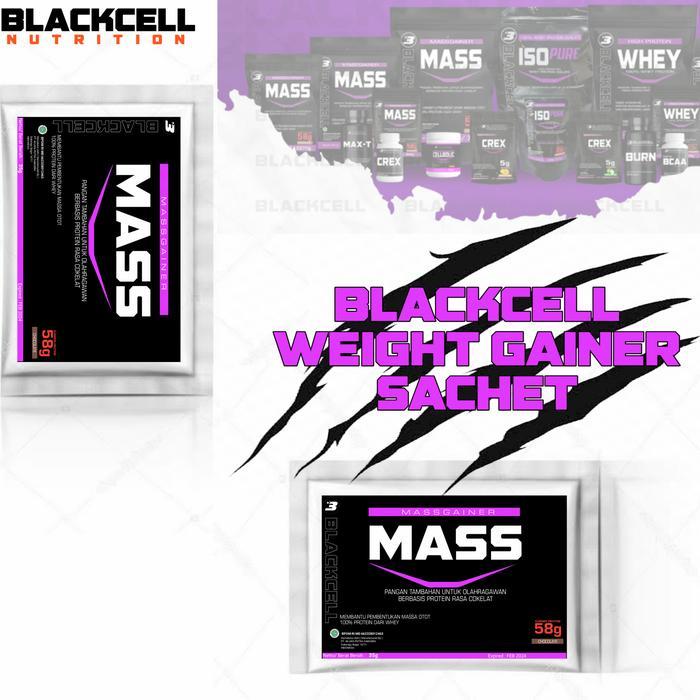 BLACKCELL - Mass Gainer sachet 35gr isi 12 Sachet