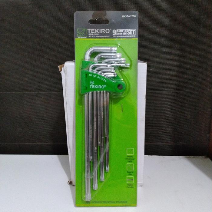 Kunci L Bintang Panjang Torx Key 9 Pcs Tekiro Hk-Ta 1206