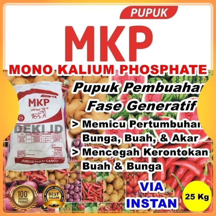 MKP Pak Tani 25 Kg Via Instan Pupuk Pembuahan & Pembungaan Fase Generatif Tanaman Kemasan Pabrik
