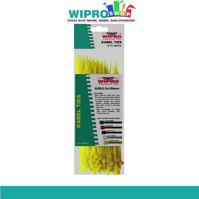 NEW PORODUK WIPRO KABEL TIES (NEON YELLOW) 4.8X250 KABEL TIES (NEON YELLOW) 4.8X250