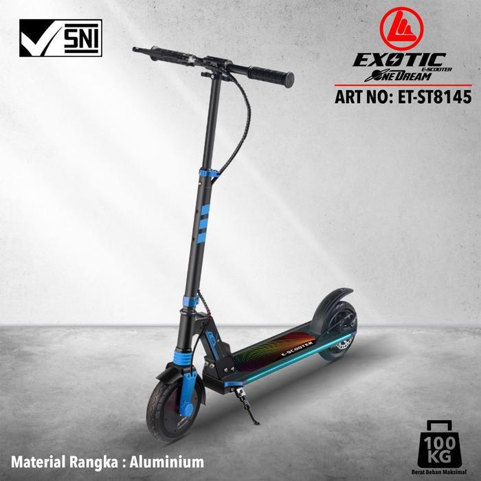 Scooter Listrik Exotic Dewasa 8 Inc / Electric Scooter Exotic 8 Inc Anak Dewasa - Blue