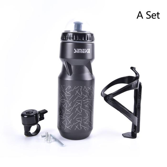Paket Botol Minum Sepeda 750Ml Dan Holder Botol Sepeda Bonus Baut