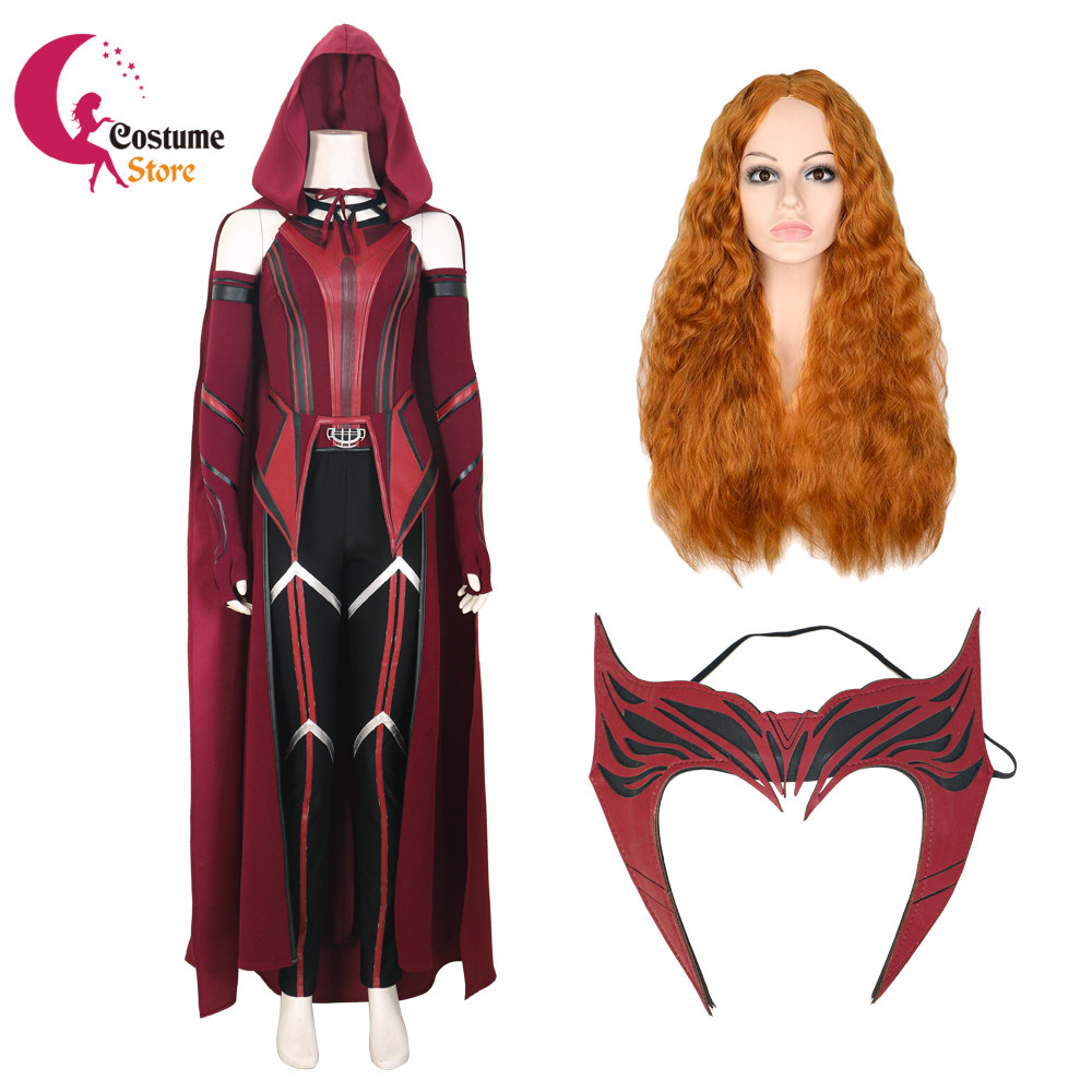 . Wanda Maximoff Cosplay Scarlet Cosplay Witch Costume Outfits -