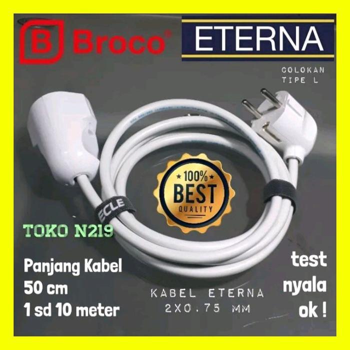 Broco Kabel Extension Sni Stop Kontak Colokan Listrik 0.5 Sd 10 Meter Pasti Ori