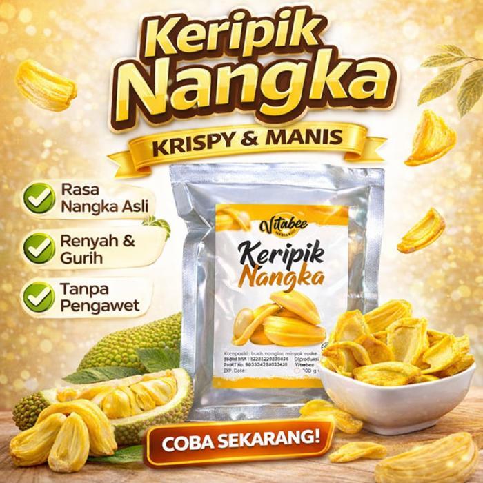 Yummy VITABEE Keripik Buah Nangka 100 gram Khas Kota Malang - FIONA VITABEE Kripik Garansi Renyah