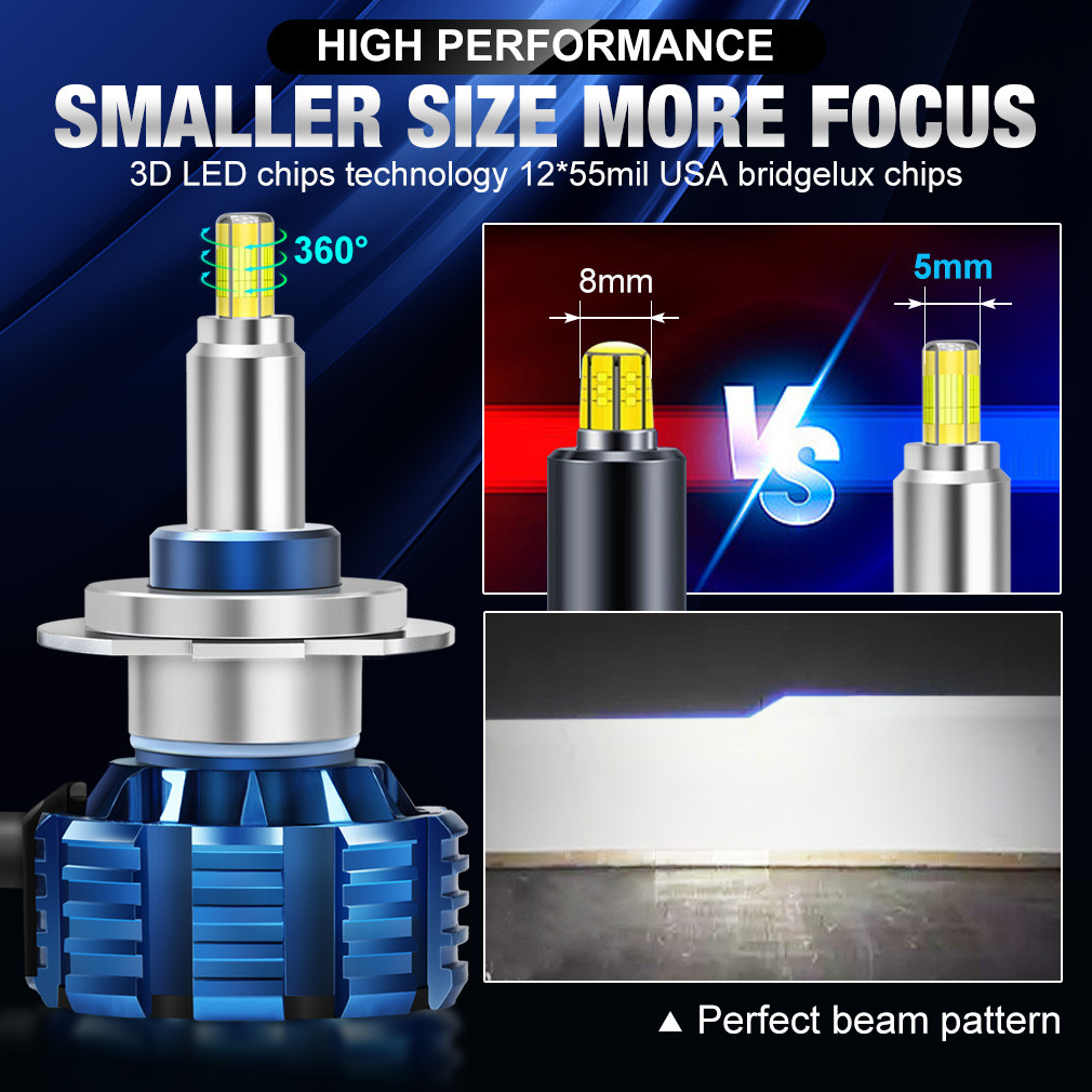 XSTORM H7 LED Light Bulbs H1 H8 H11 LED Headlight Canbus HB3 9005 HB4 9006 360 Car Headlight 30000LM