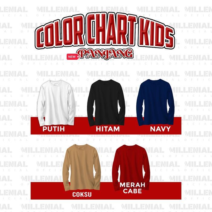Promo Kaos Polos Anak Lengan Panjang Cotton Combed 24S / T-Shirt Kids Lengan Panjang