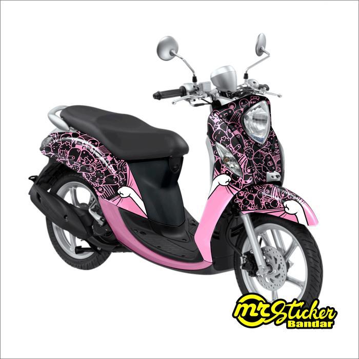 Sticker Decal Full Body Fino Motif Doodle Art Pink