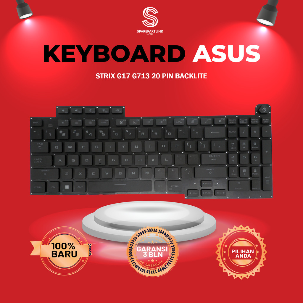 Keyboard Asus Rog Strix g17 g713 20 Pin Backlite
