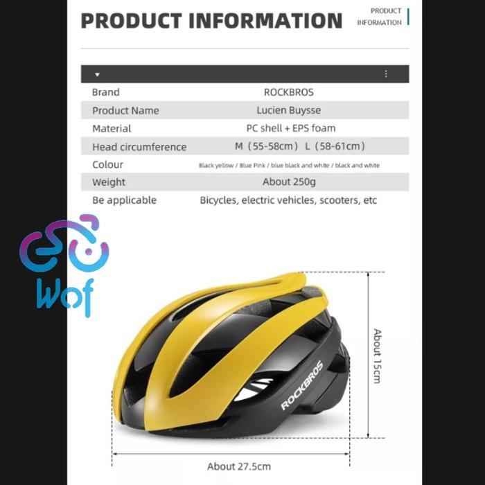 ROCKBROS RB-01 Lucien Buysse Helm Sepeda Bicycle Helmet RB01 010 Bike