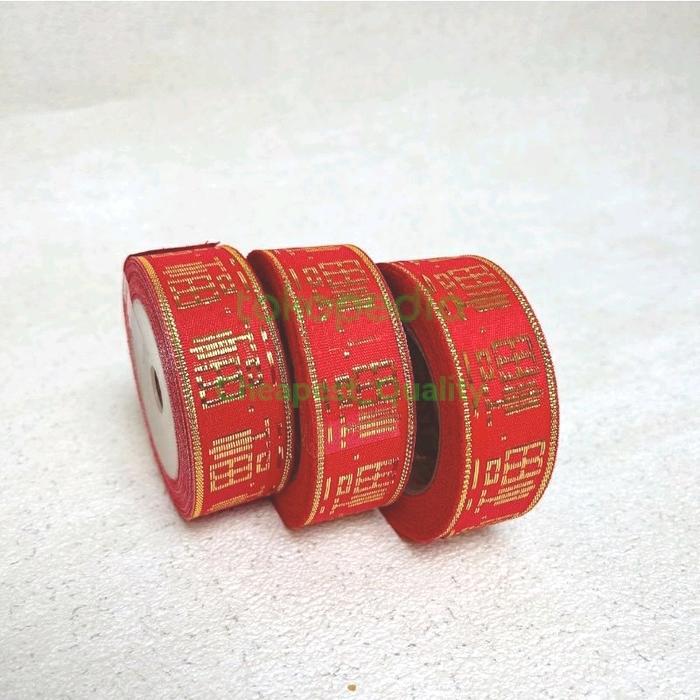 Pita Imlek Fu Pita Merah Chinese New Year 1 Roll 10 Yard