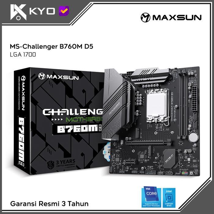 MAXSUN Challenger B760M D5 Motherboard LGA 1700 Micro ATX KYO Group Motherboard LGA 1700 Micro DDR5
