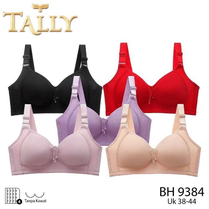 TALLY 9384 BRA JUMBO CUP BESAR BSIZE KAIT 4 TANPA BUSA TANPA KAWAT Siap Kirim