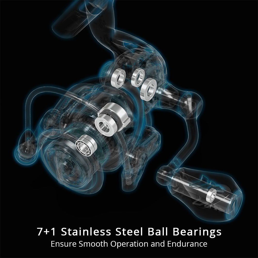 KastKing Zephyr Light Weight Spinning Fishing Reel 7+1Ball Bearings 10 kg Drag Carbon Fiber Drag for