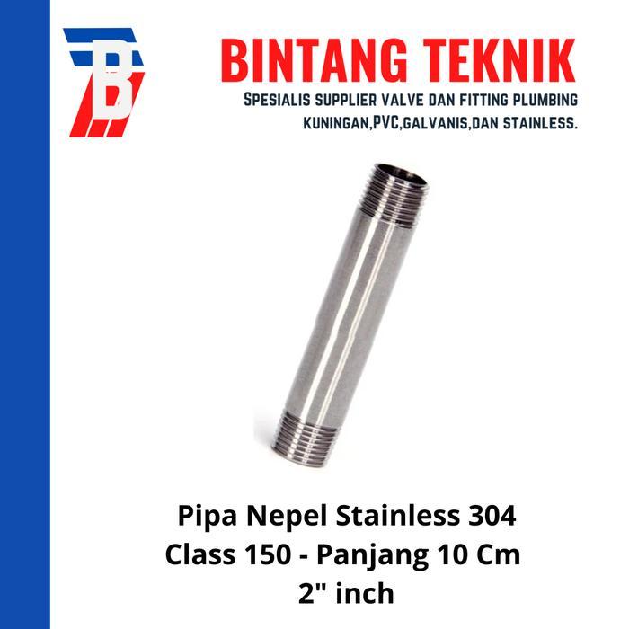 Pipa Nepel (Nipple) 2" inch Stainless 304