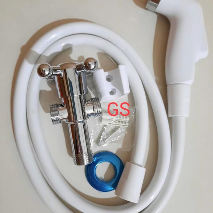 PAKET MURAH JET SHOWER TOILET CEBOK + STOP KERAN SHOWER T KAMAR MANDI