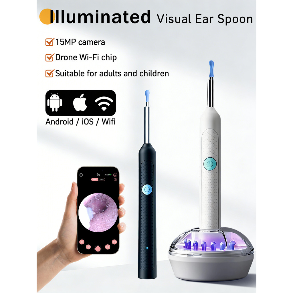 Digital otoscope,Ear Wax Cleaner Camera,endoscope camera,Safe Earwax Removal Endoscope with 15M