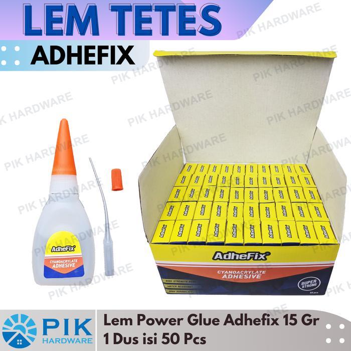 50 PCS LEM KOREA - LEM TETES ADHEFIX 15GR SERBAGUNA LEM SETAN INSTAN