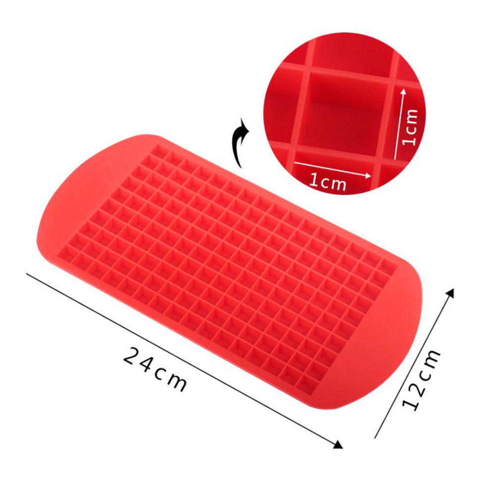 Silicone World Silicone Ice Cube Tray 160 Grids Ice Cube Silicone Mold Mini Square Ice Cube Mold Ice