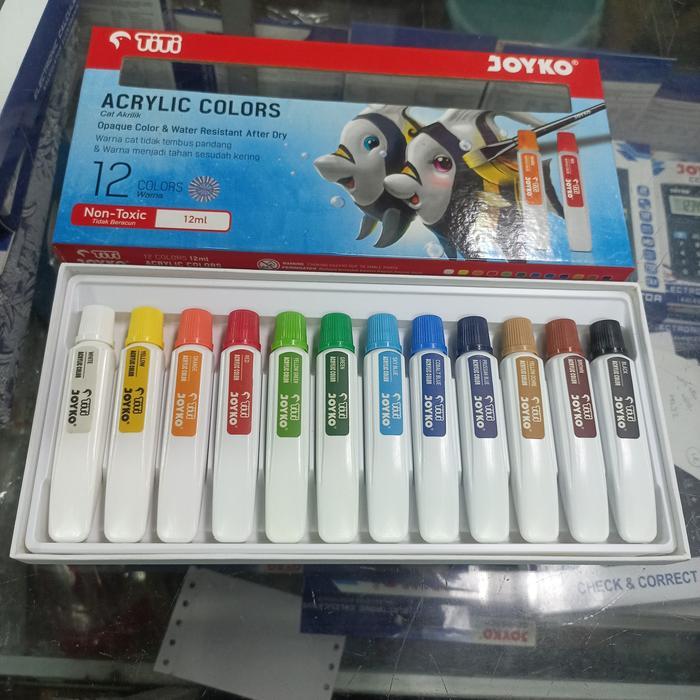 Ready Cat Akrilik Acrylic Colors 12cc set 12 warna Titi AC-12ml-12