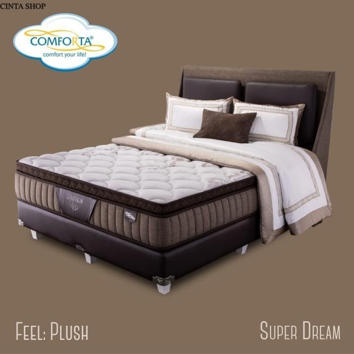 COMFORTA Spring bed Type Super Dream Kasur Matras Fullset Divan Free Bantal - Kasur minimalis - Kasu