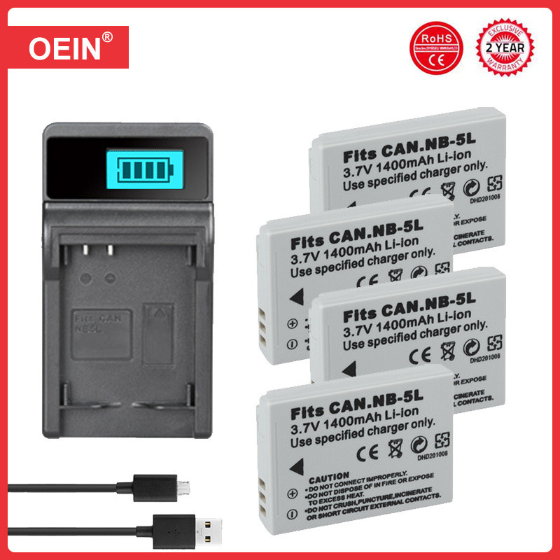 NB-5L NB5L Battery + NB 5L Charger for Canon S110 SX200 SX210 SX220 SX230 IS S100 SD700 is SD850 is