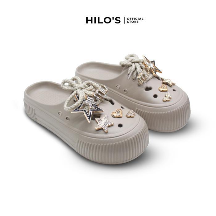 Bata Kiddora - Sandal Sepatu Wanita Dewasa Korean Jibbitz Tali Depan Kekinian Sendal Cewek Karet