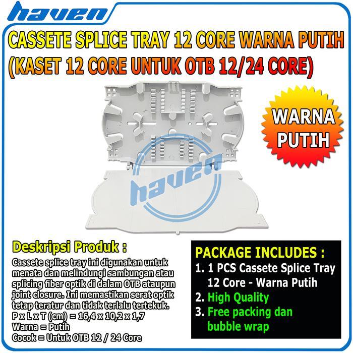 Cassete 12 Core / Kaset 12 Core / Splice Tray 12 Core Fiber Optic / Cassete Splice Tray 12 Core OTB