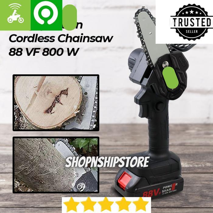storejayabaru Gergaji Listrik Mesin Senso Kayu Mini Cordless Portable Rechargeable
