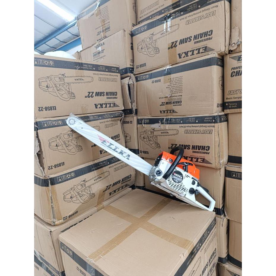 storejayabaru Mesin Potong Kayu 58CC 22" Sinso Gergaji 2 Tak Mesin Chainsaw Potong Kayu Mesin