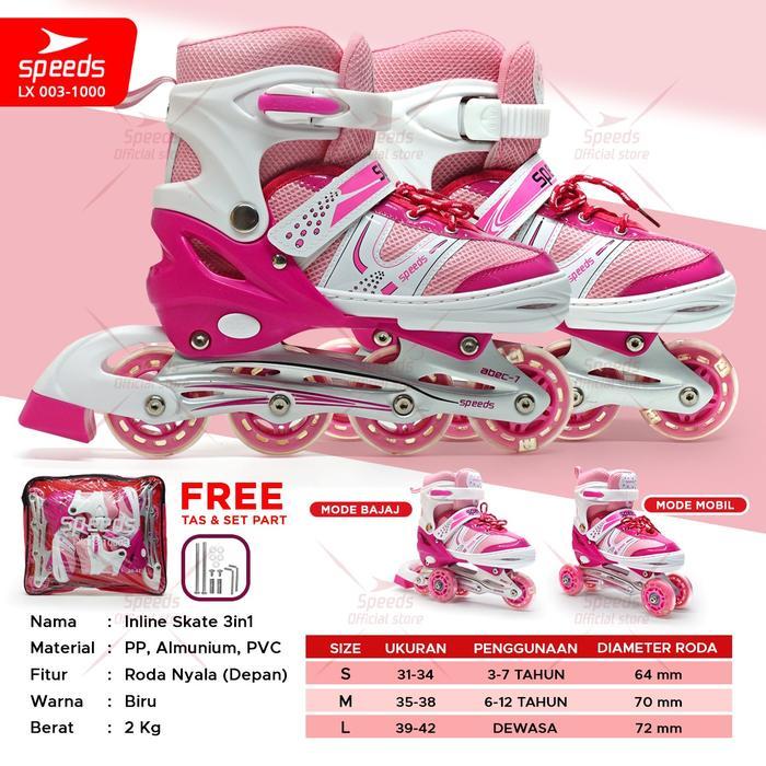 Sepatu Roda Anak Power King Inline Roda Full Karet 666 barang impor