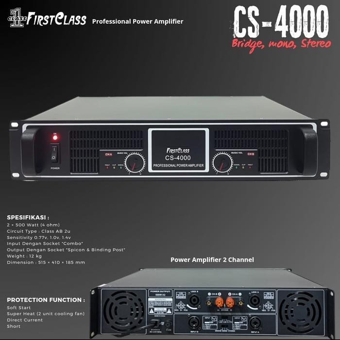 Power Amplifier Firstclass Cs 4000/Cs4000 First Class