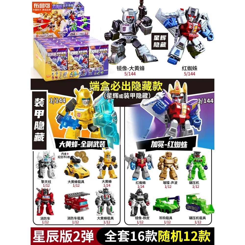 Blokees Transformers Defender New Version Wave2 Starscream Optimus Prime Ironhide Robot Toys Mini