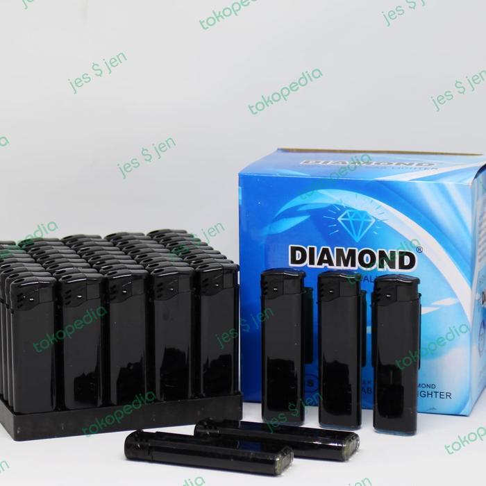 Korek Gas Magnet Polos Putih (Isi 50 Pcs)