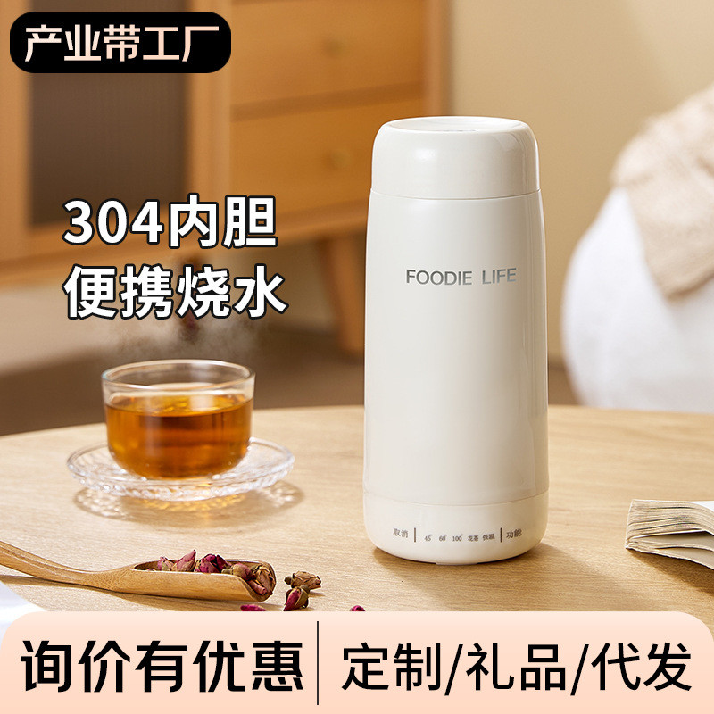 Cangkir Pemanas Listrik Portable Mini 450ml - Pemanas Air Elektrik Travel, Setrika Listrik Mini untu