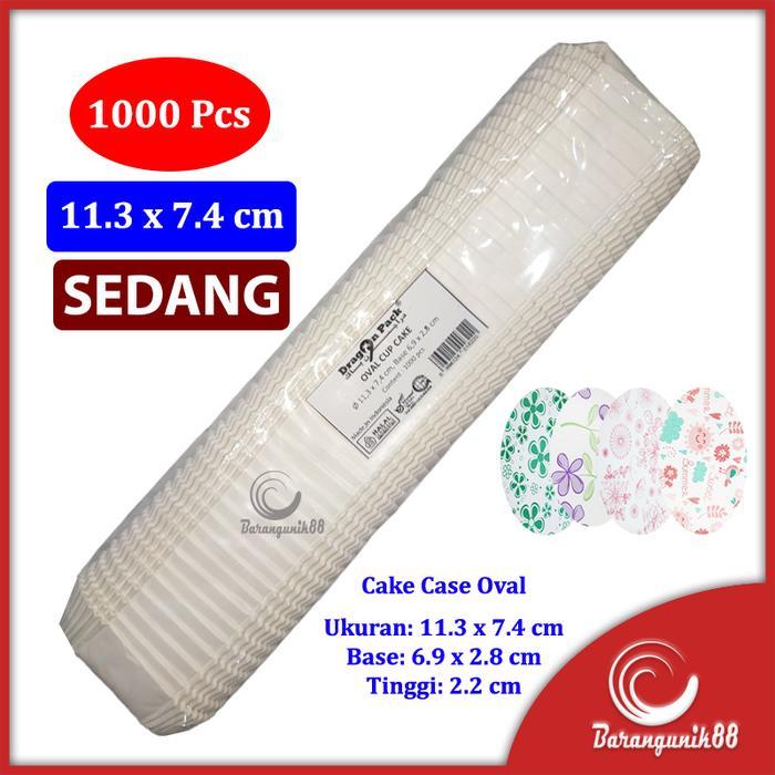 Kertas Bolu Kukus Oval 113mm 1000 Lembar Risole Alas Risol Cake Case Promo