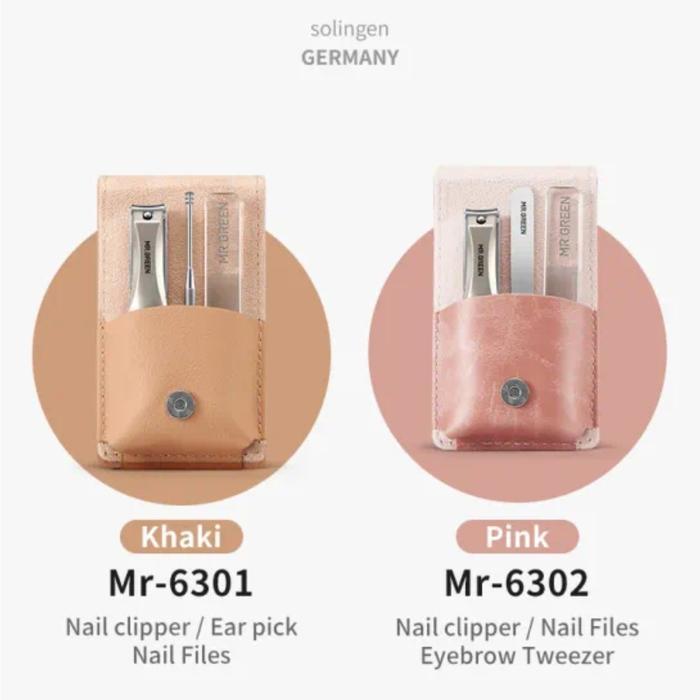 MR.GREEN MANICURE SET STAINLESS PORTABLE NAIL CLIPPER EMERALD GREEN