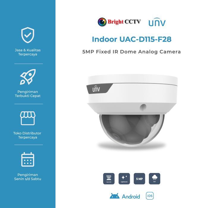 Unv Uac-D115-F28 Analog Camera 5Mp Fixed Ir Dome Indoor