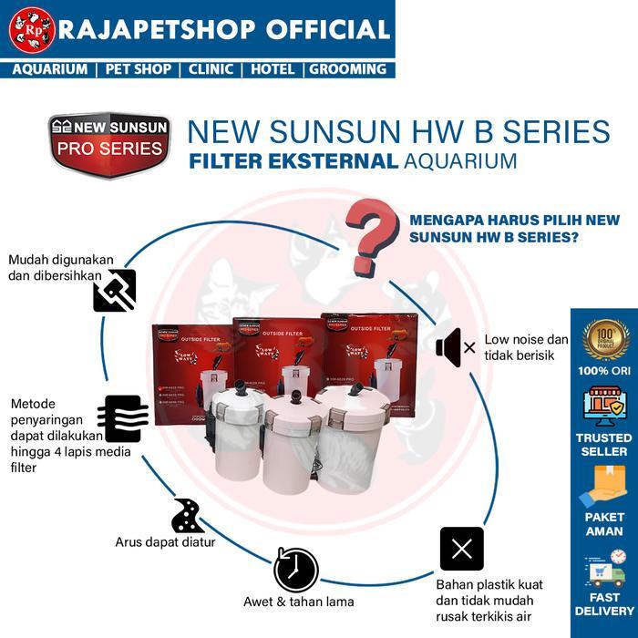 (EXTERNAL FILTER) NEW SUNSUN HW-B SERIES 602B/603B/604B CANISTER AQUARIUM AQUASCAPE