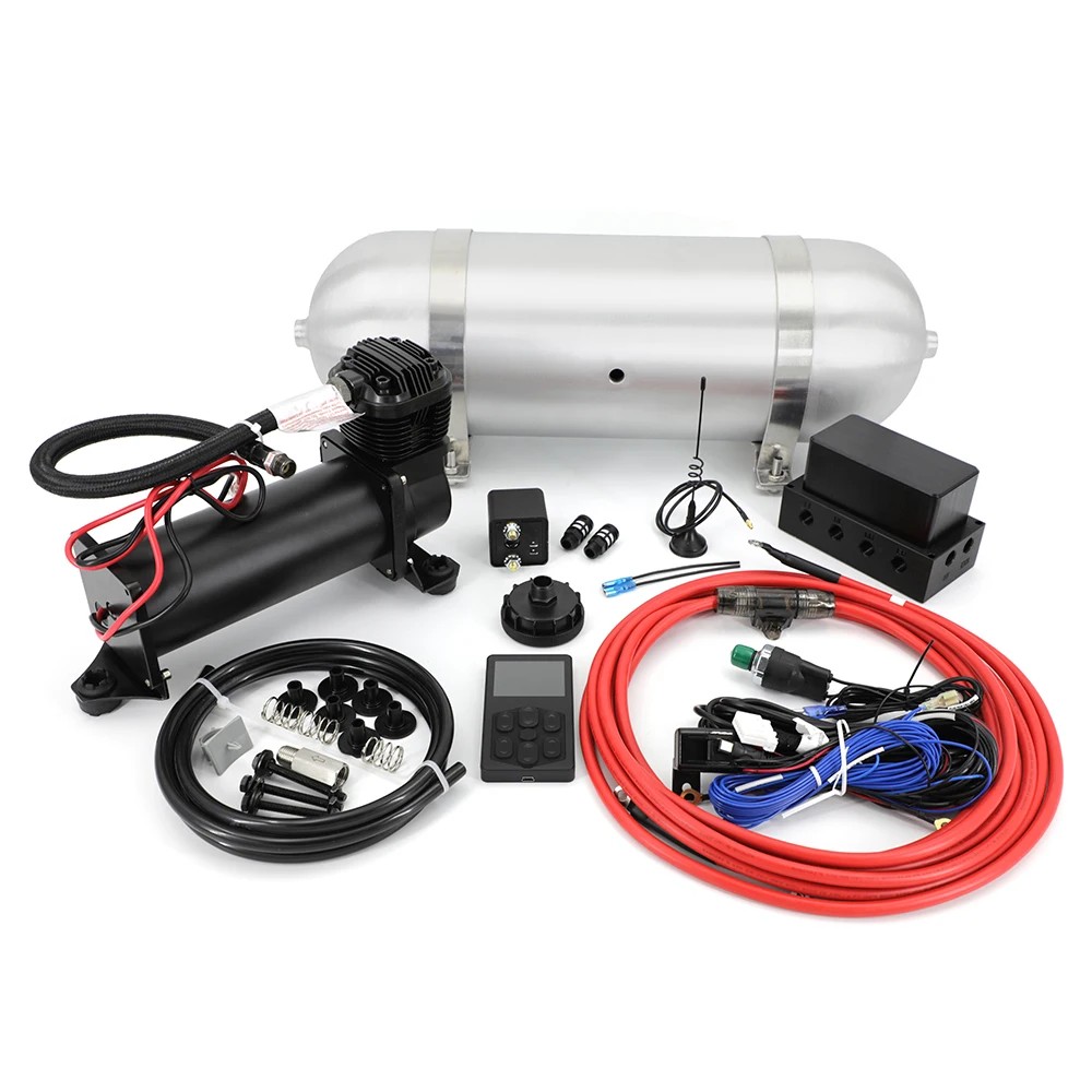 UNIVERSAL AIR RIDE MANAGEMENT KIT AIR SUSPENSION SYSTEM ELECTRONIC CONTROLLER SYSTEM WITH AIR TANK