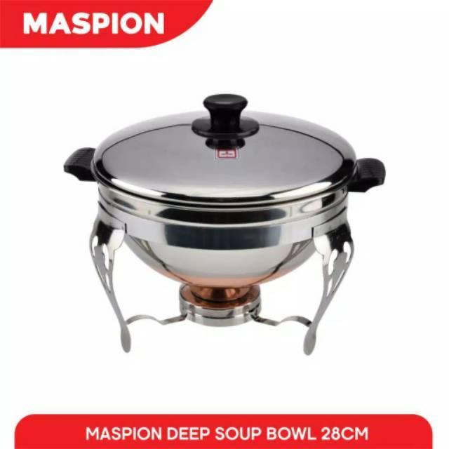 [DK] MASPION Deep Soup Bowl / Prasmanan Bulat Stainless Steel Maspion (26-28) cm Set Wadah