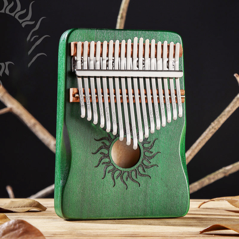 Hluru 17 Key Maple Kalimba 21 key Thumb Piano Portable Finger Piano for Beginner Mbira Gift for Kids