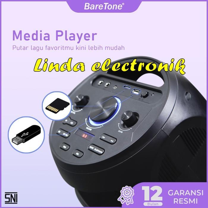 Speaker portabel wireless baretone pm206 baretone pm 206 1 buah garansi original Coil Speakers