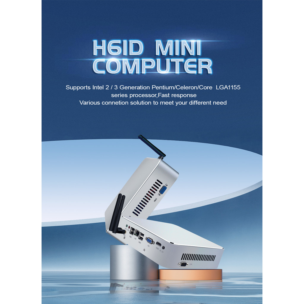 . Szmz Mini Pc Fanless H61D Minpc Intel I5-3470 Vga Hd Lvds Ddr3 -
