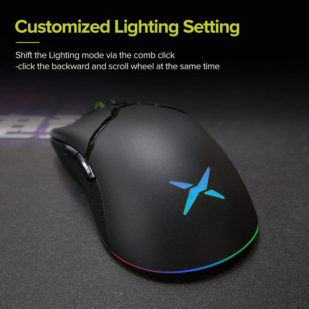 . Delux M800 Pro Paw3370 Optical Bluetooth Wireless Gaming Mouse 19000 -